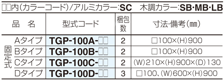 タフポール 価格表