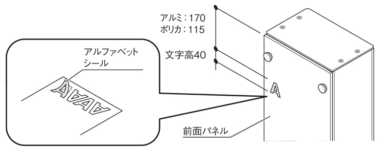 マイ門柱SI型ポリカタイプ アルファベットシール