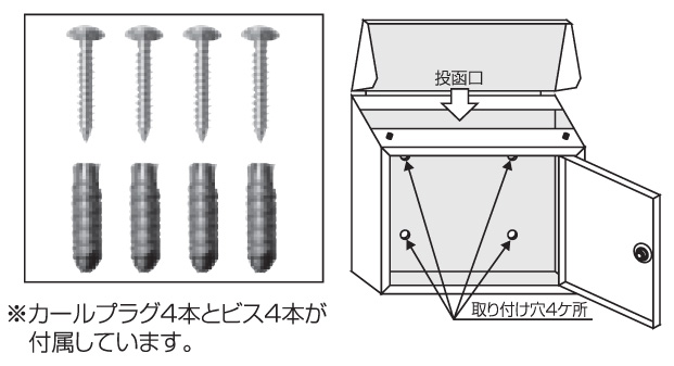 丸三タカギ ポスト取り付け方