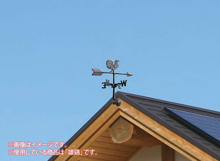 風見鶏用丸台座フラットベース 施工イメージ